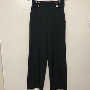 Dorothy Perkins Wide Leg sailor button pants black